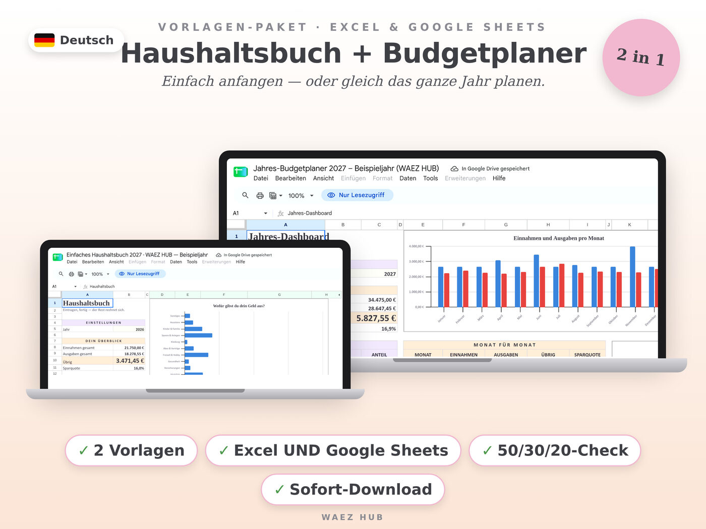 Haushalts-Paket: Haushaltsbuch + Budgetplaner – Ansicht 1 von 8