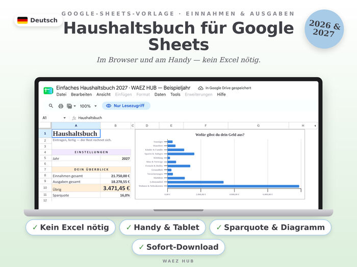 Haushaltsbuch für Google Sheets