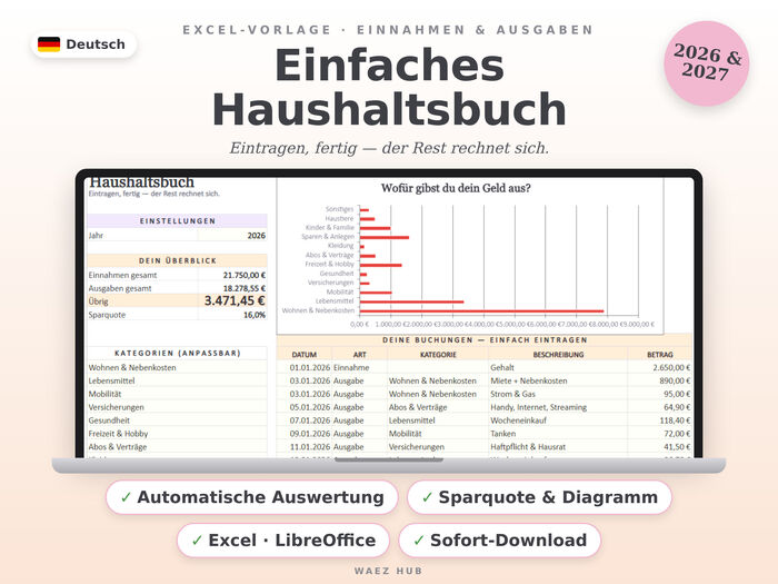 Einfaches Haushaltsbuch