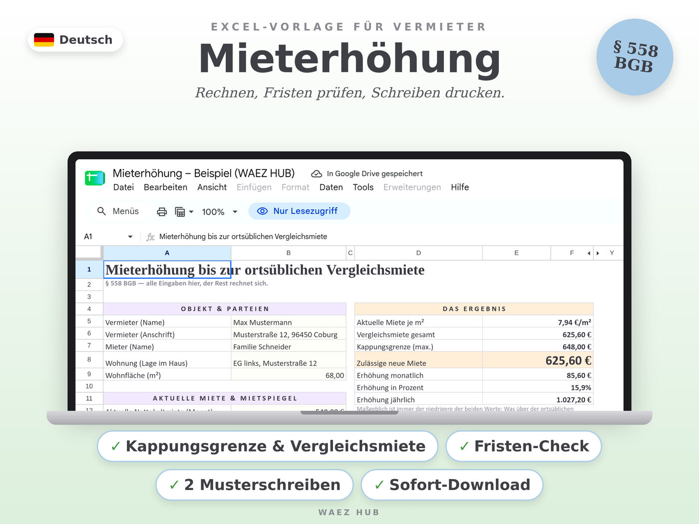 Mieterhöhungs-Rechner – Ansicht 1 von 9