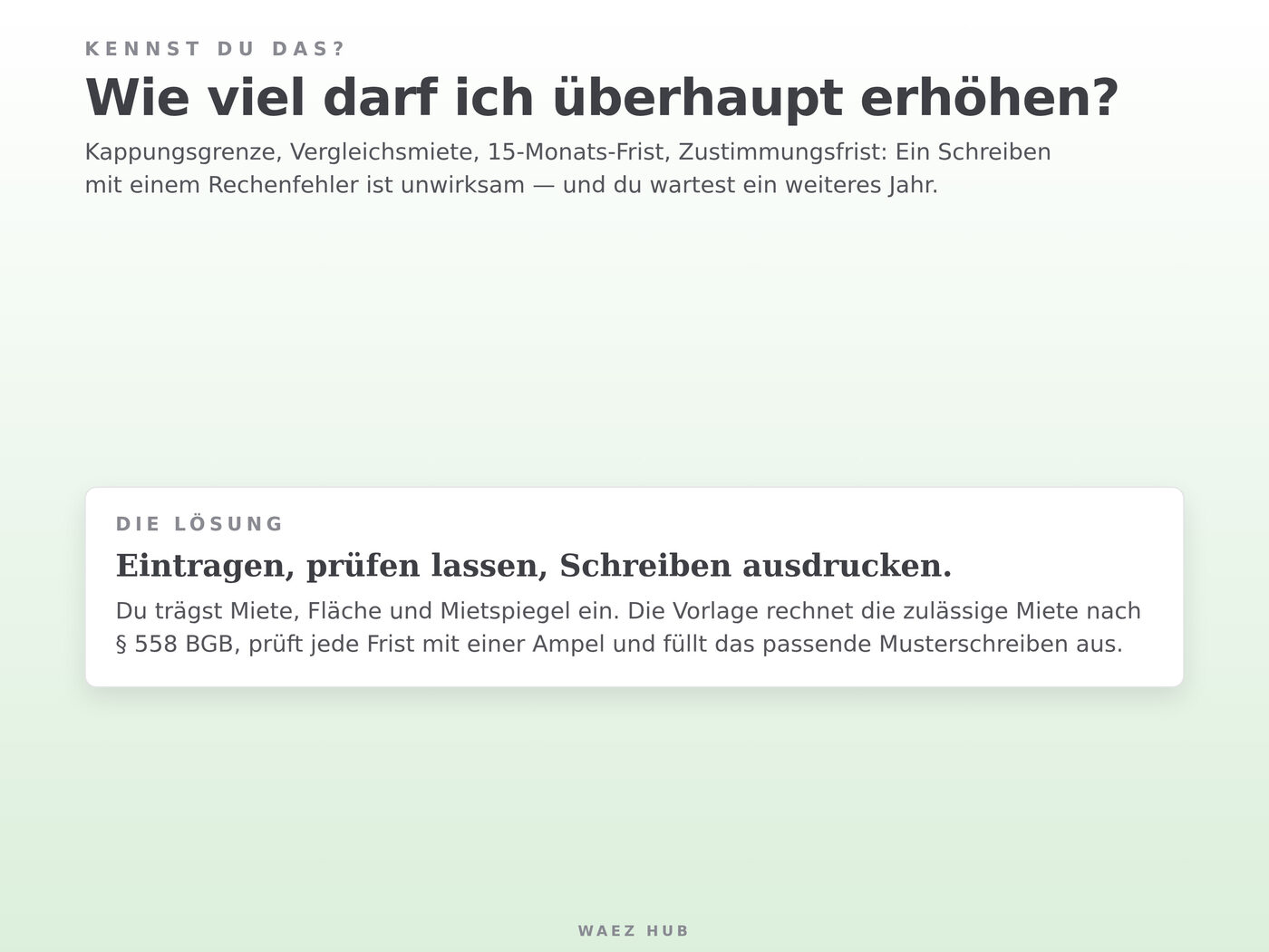 Mieterhöhungs-Rechner – Ansicht 2 von 9