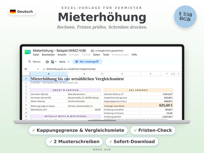 Mieterhöhungs-Rechner
