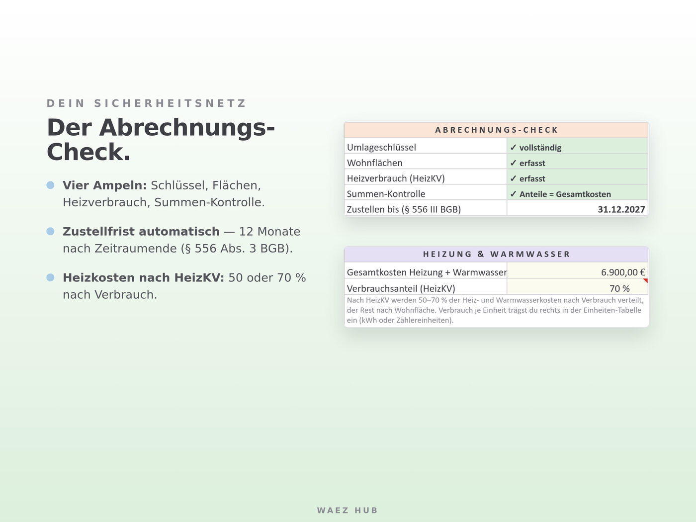 Nebenkostenabrechnung für Google Sheets – Ansicht 5 von 9