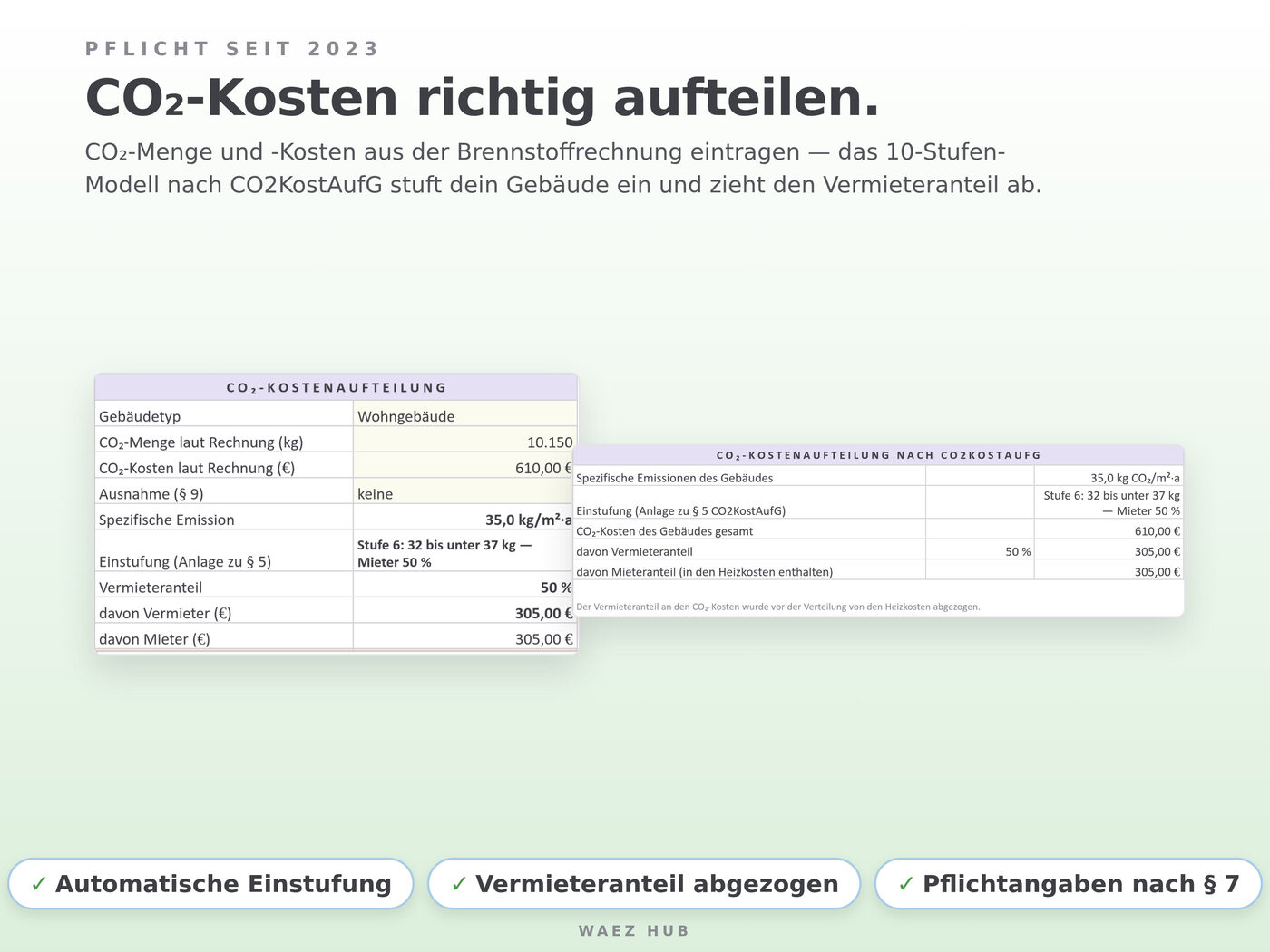 Nebenkostenabrechnung für Google Sheets – Ansicht 8 von 9
