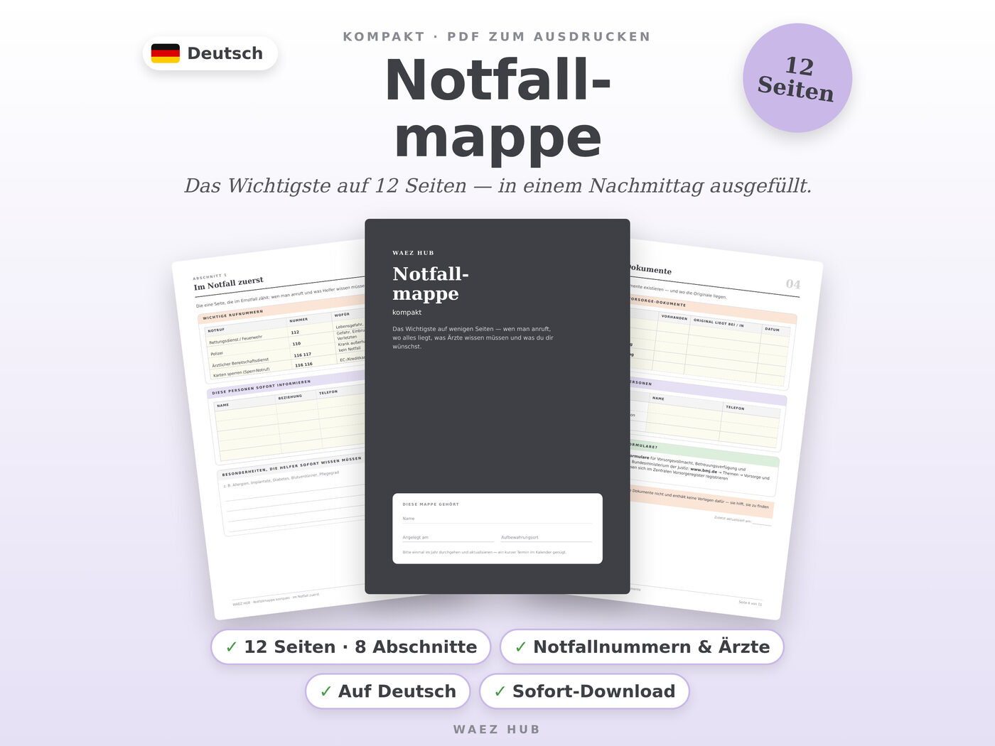 Notfallmappe kompakt – Ansicht 1 von 9
