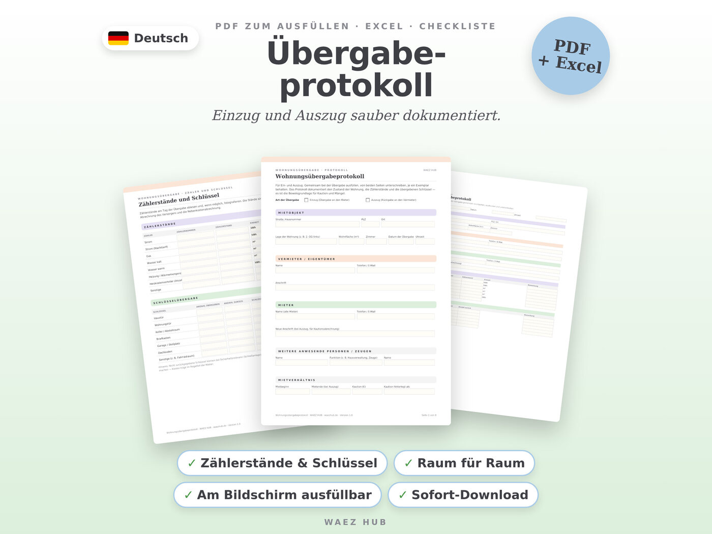 Wohnungsübergabeprotokoll – Ansicht 1 von 8