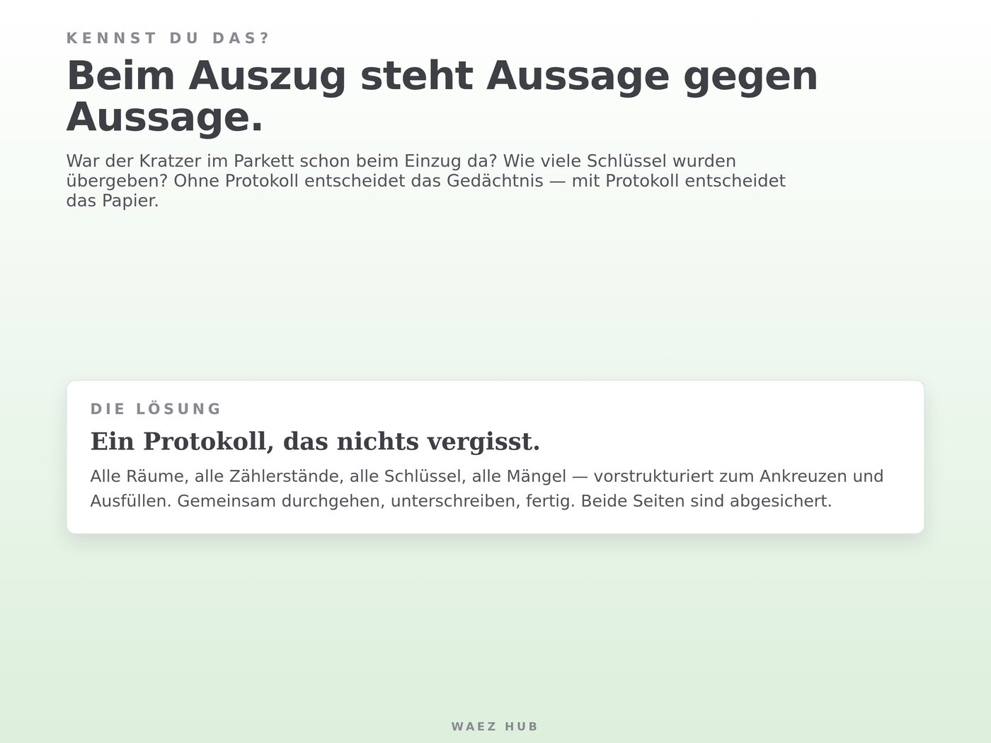 Wohnungsübergabeprotokoll – Ansicht 2 von 8