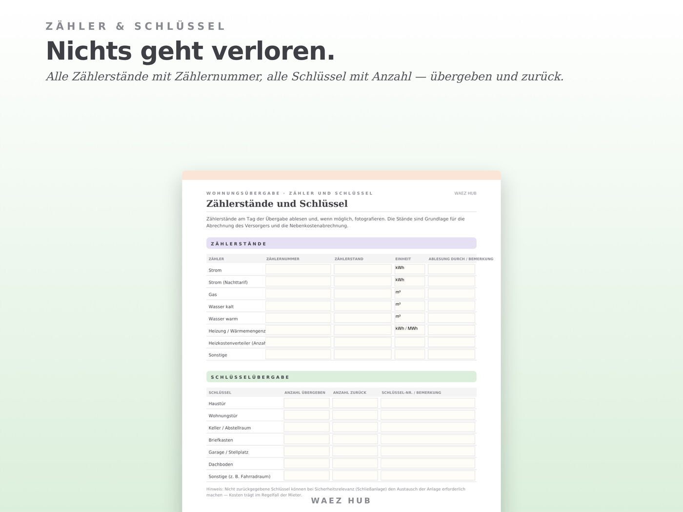 Wohnungsübergabeprotokoll – Ansicht 4 von 8