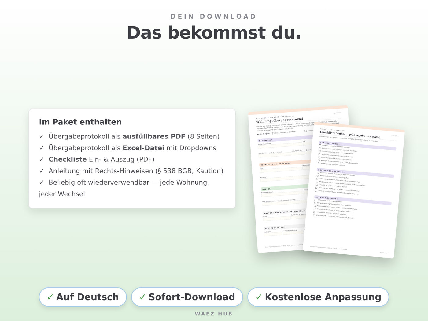 Wohnungsübergabeprotokoll – Ansicht 8 von 8